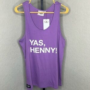 742 - Queer Eye NWT Purple “Yas, Henny!” Tank Top, Size Medium